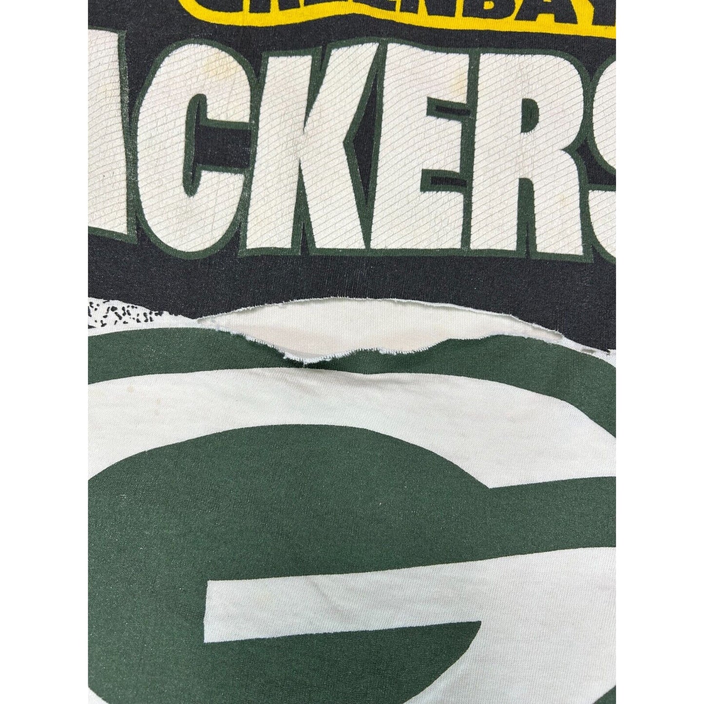 Vintage 1993 Green Bay Packers NFL Big Graphic Long Sleeve T-Shirt Size Large