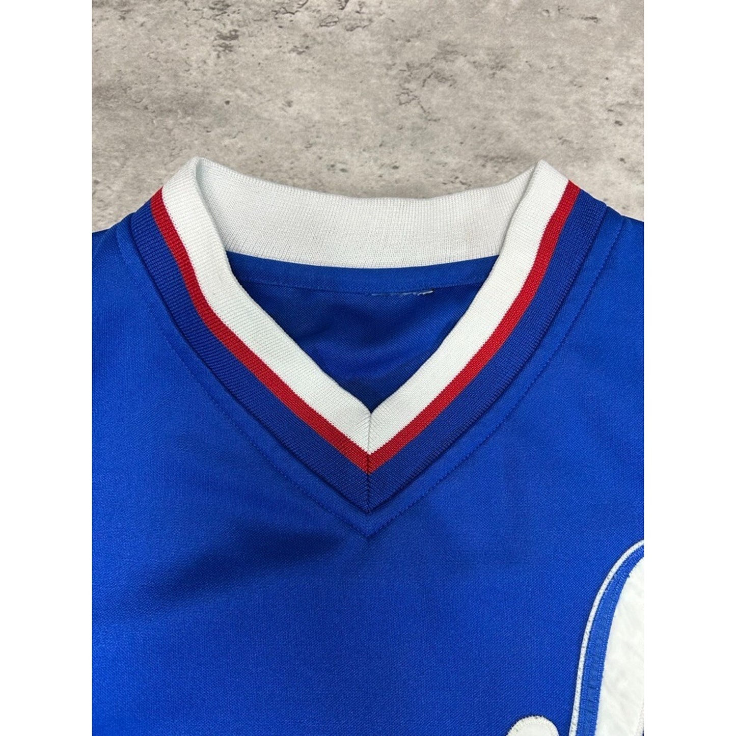 Vintage Y2K Southpole Embroidered Logo Pullover Baseball Jersey Size Medium Blue