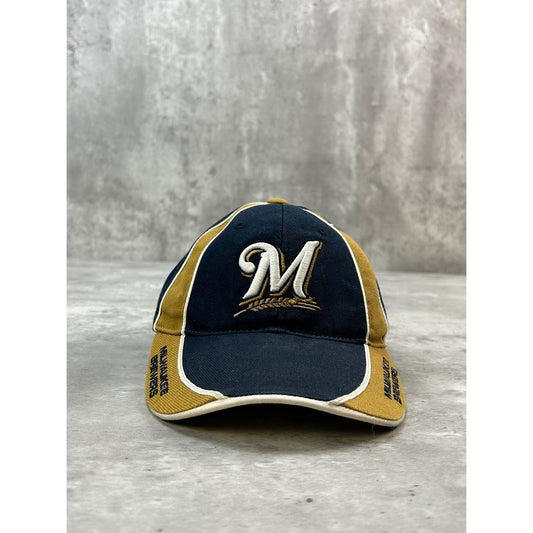 Vintage Milwaukee Brewers MLB Embroidered Logo Baseball Strapback Hat OSFA