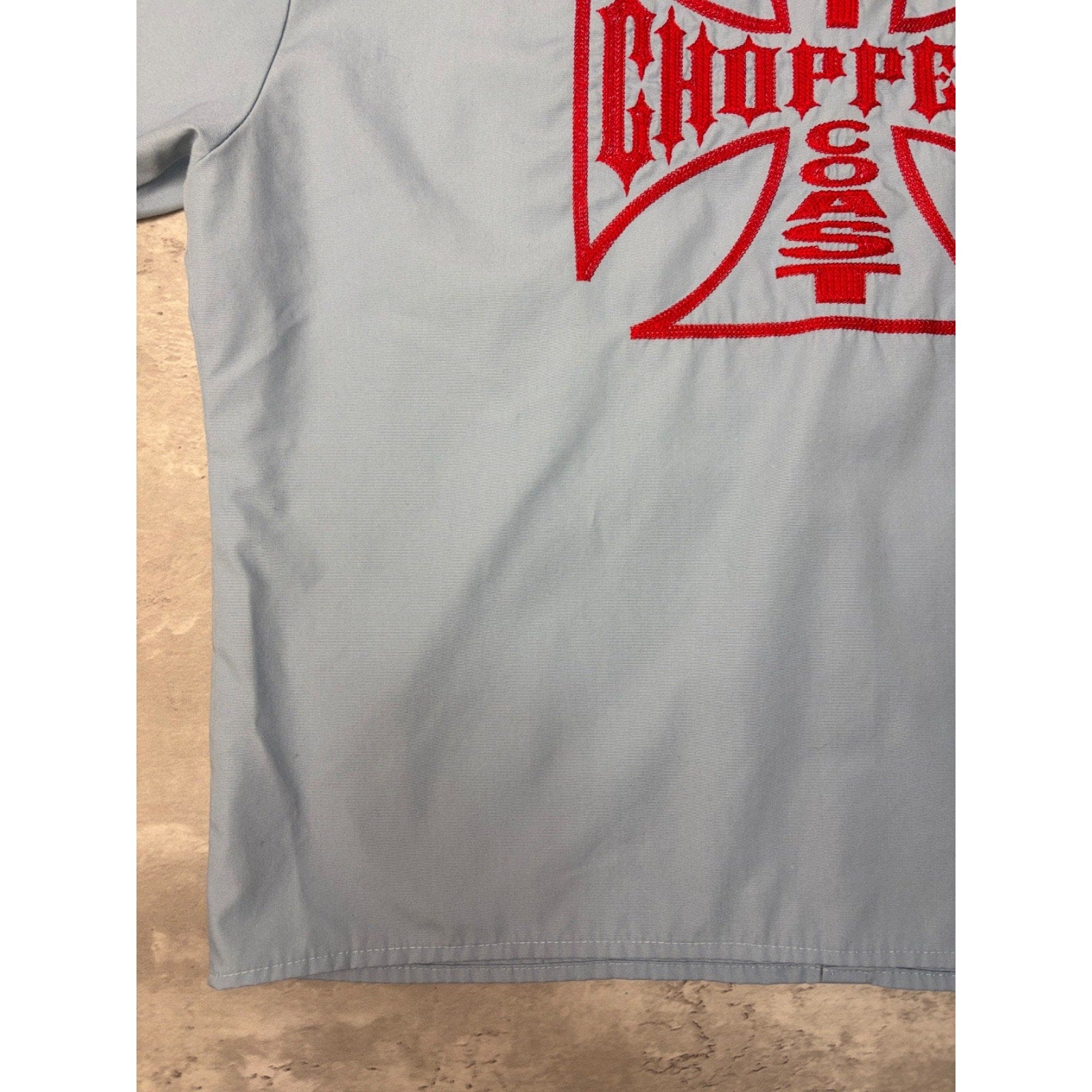 Vintage West Coast Choppers Jesse James Cropped Button Up Shirt Size XL