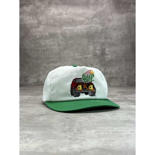 Vintage 90s Quaker State Embroidered Truck Graphic Snapback Hat OSFA