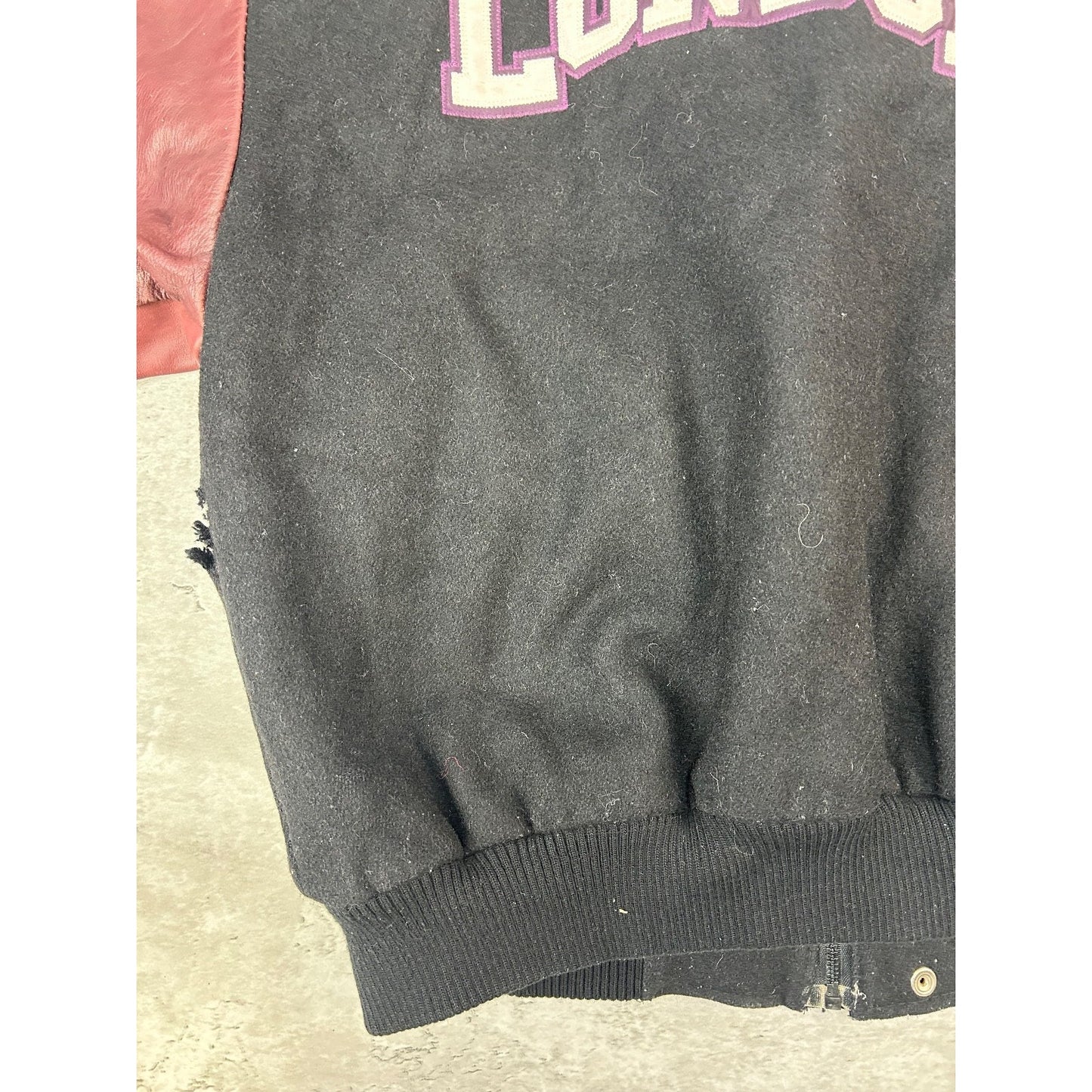 Vintage 90s London Knights OHL Embroidered Logo Varsity Bomber Jacket Size XL