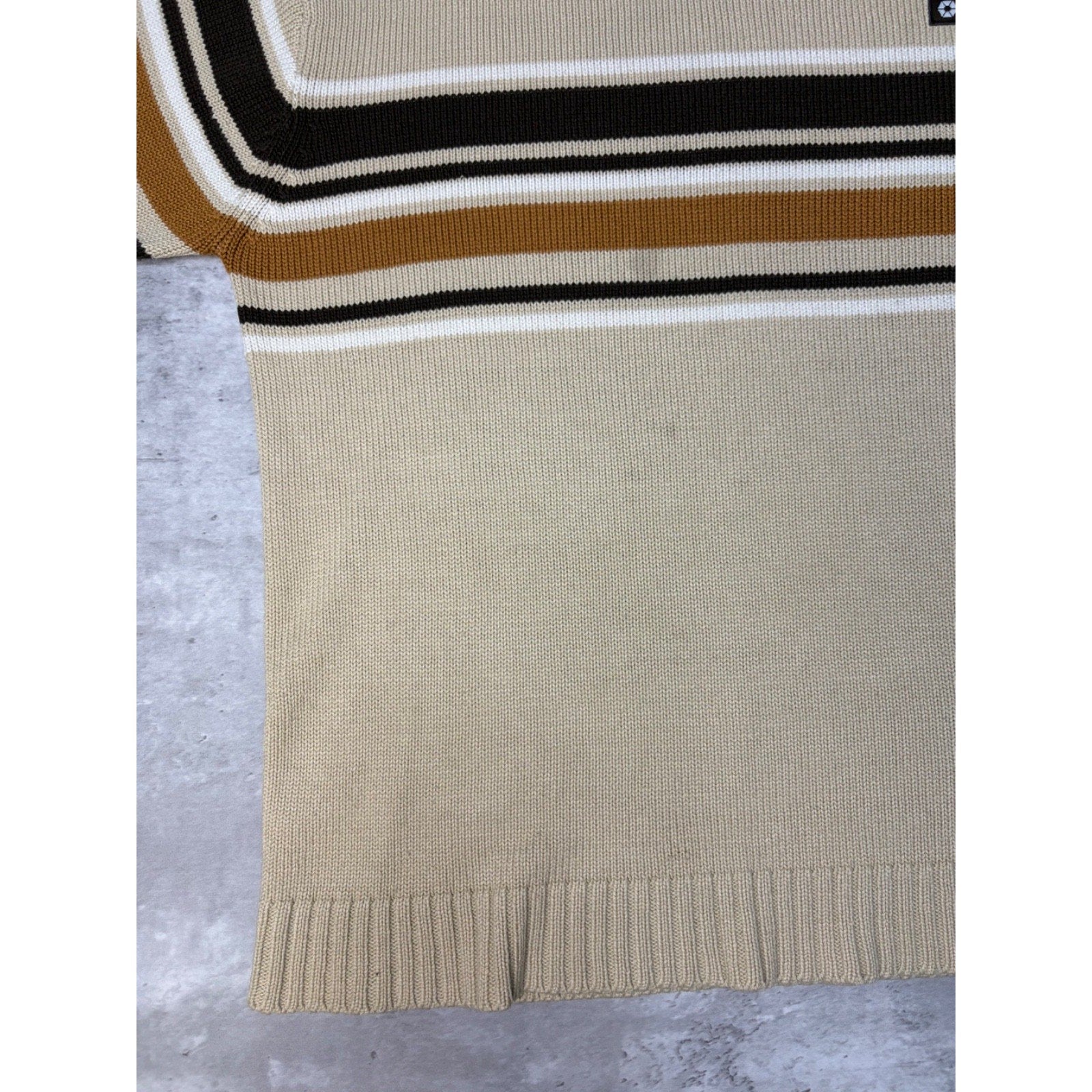 Vintage Y2K South Pole Embroidered Logo Striped Knit Sweater Size Medium