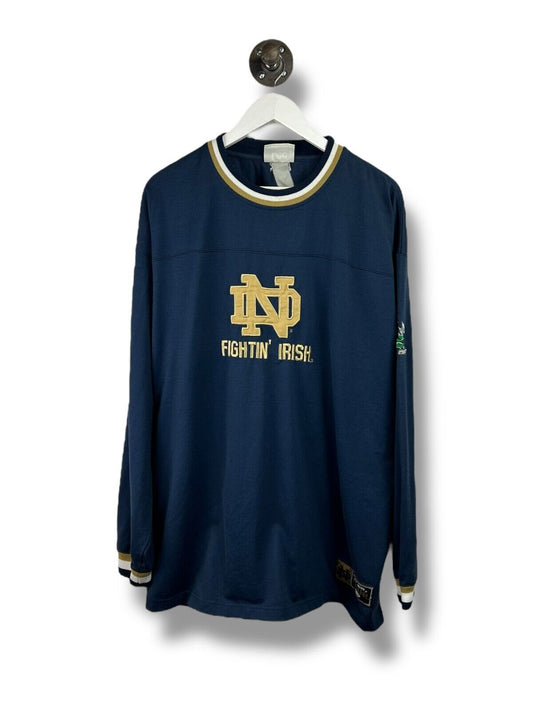 Vintage Notre Dame Fighting Irish NCAA Embroidered Spell Out T-Shirt Size 2XL