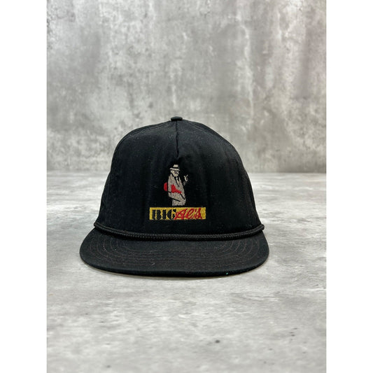 Vintage 90s BIg Als Embroidered Spellout Logo Strapback Hat OSFA Black