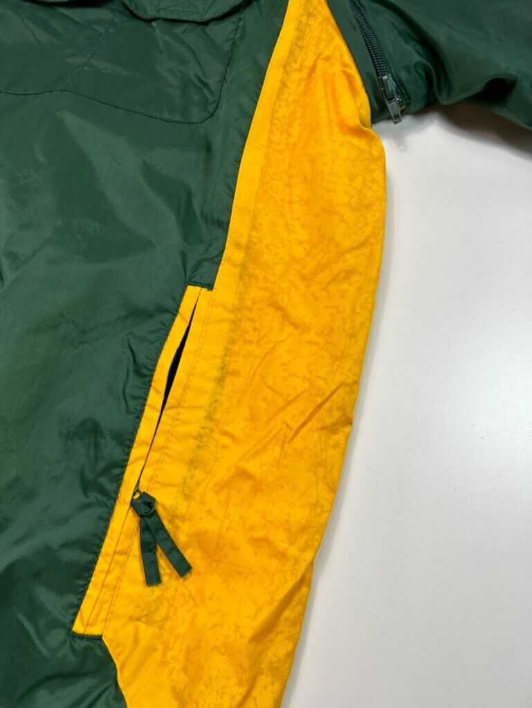 Vintage 90s Green Bay Packers NFL Embroidered Convertible Nylon Jacket Sz Large