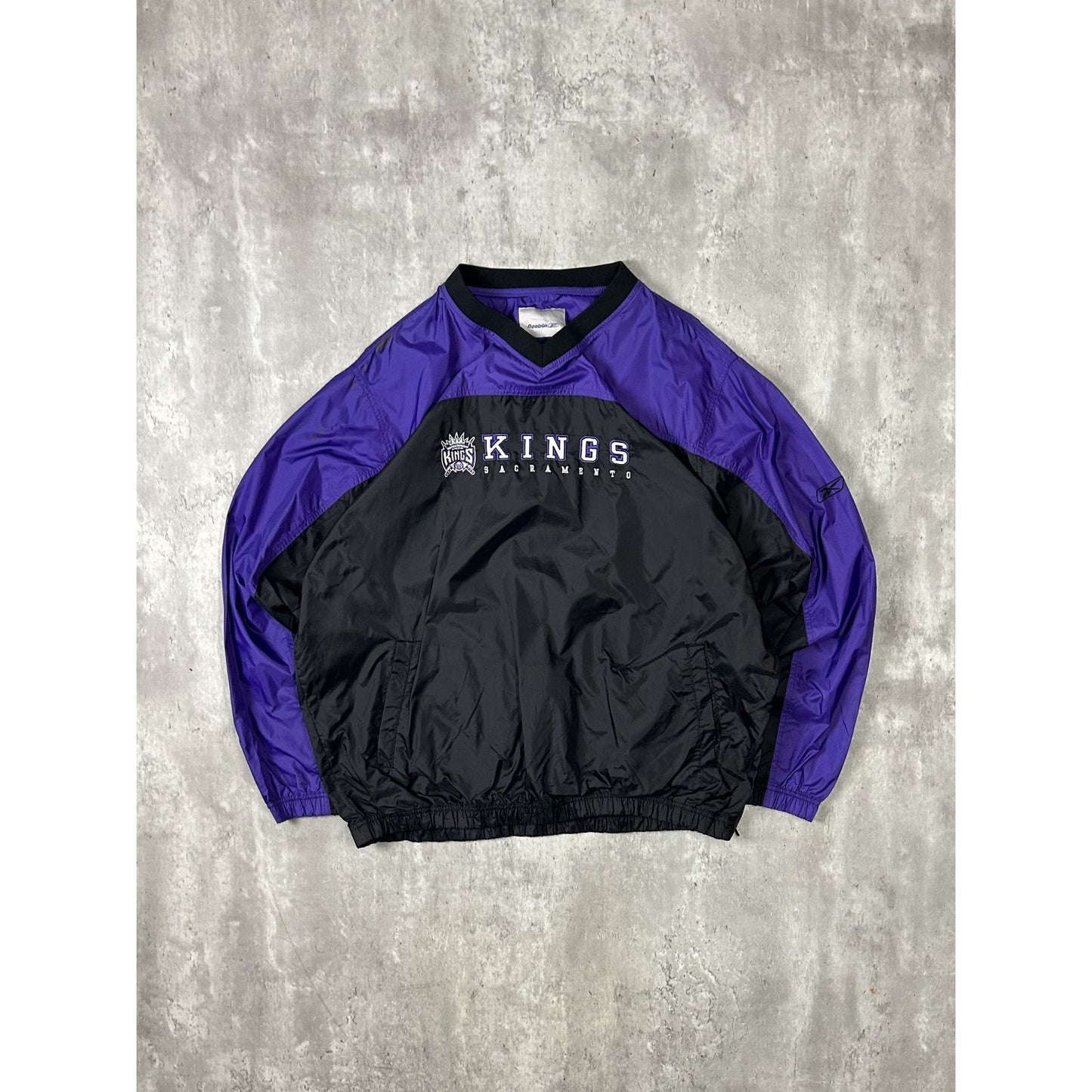 Vintage 2000s Sacramento Kings NBA Embroidered Windbreaker Jacket Size XL