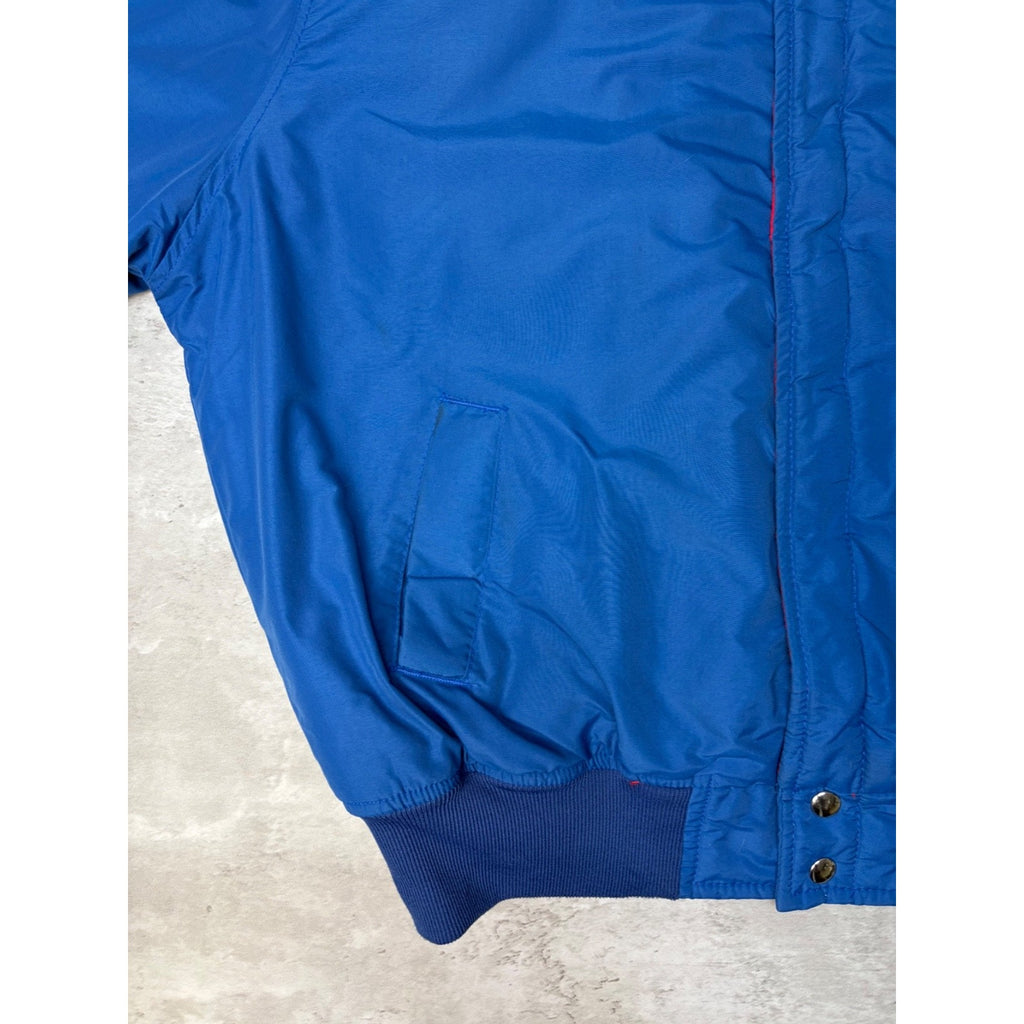 Vintage 90s Miller Lite Embroidered Full Zip Insulated Bomber Jacket Size Large