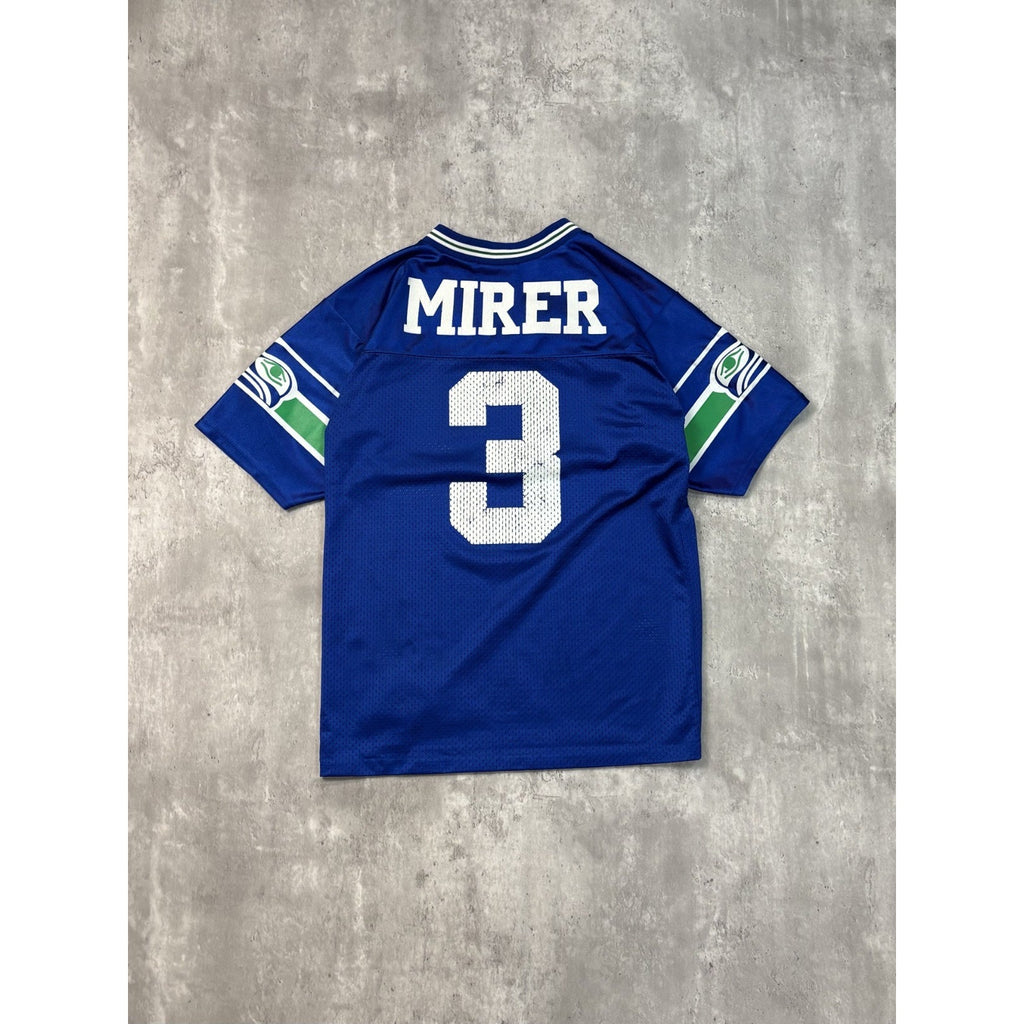 Vintage 90s Rick Mirer #3 Seattle Seahawks NFL Football Jersey Size YOUTH Large
