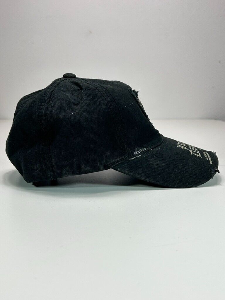 Harley Davidson Embroidered Skull Distressed Fitted Hat Size Medium