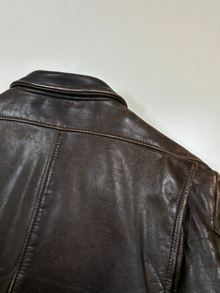 Vintage 70s/80s Vanson Leathers Fleece Lined Motorcycle Biker Jacket Sz Large 44