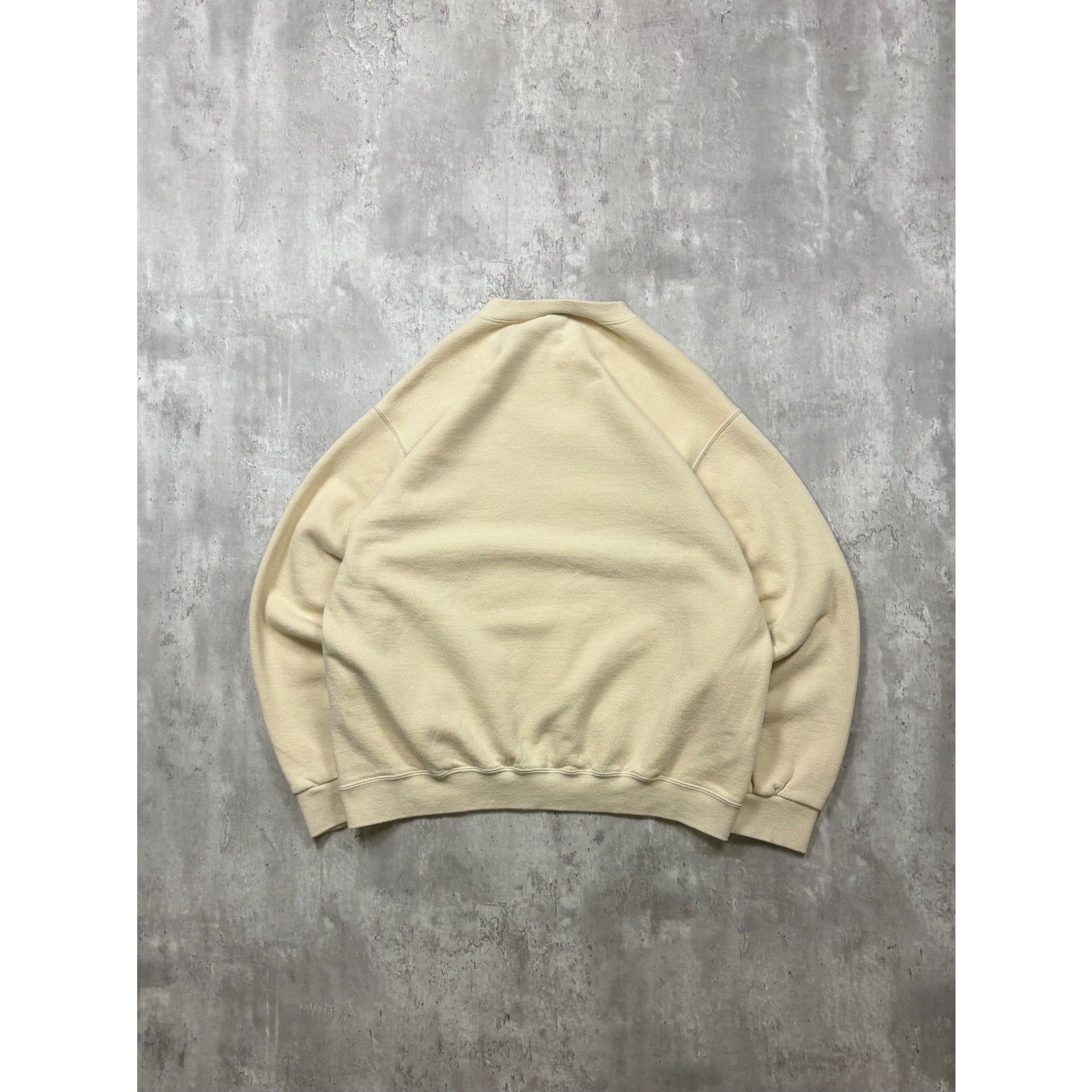 Vintage 2000s Nike Embroidered Mini Swoosh Cream Crewneck Sweatshirt Size Large
