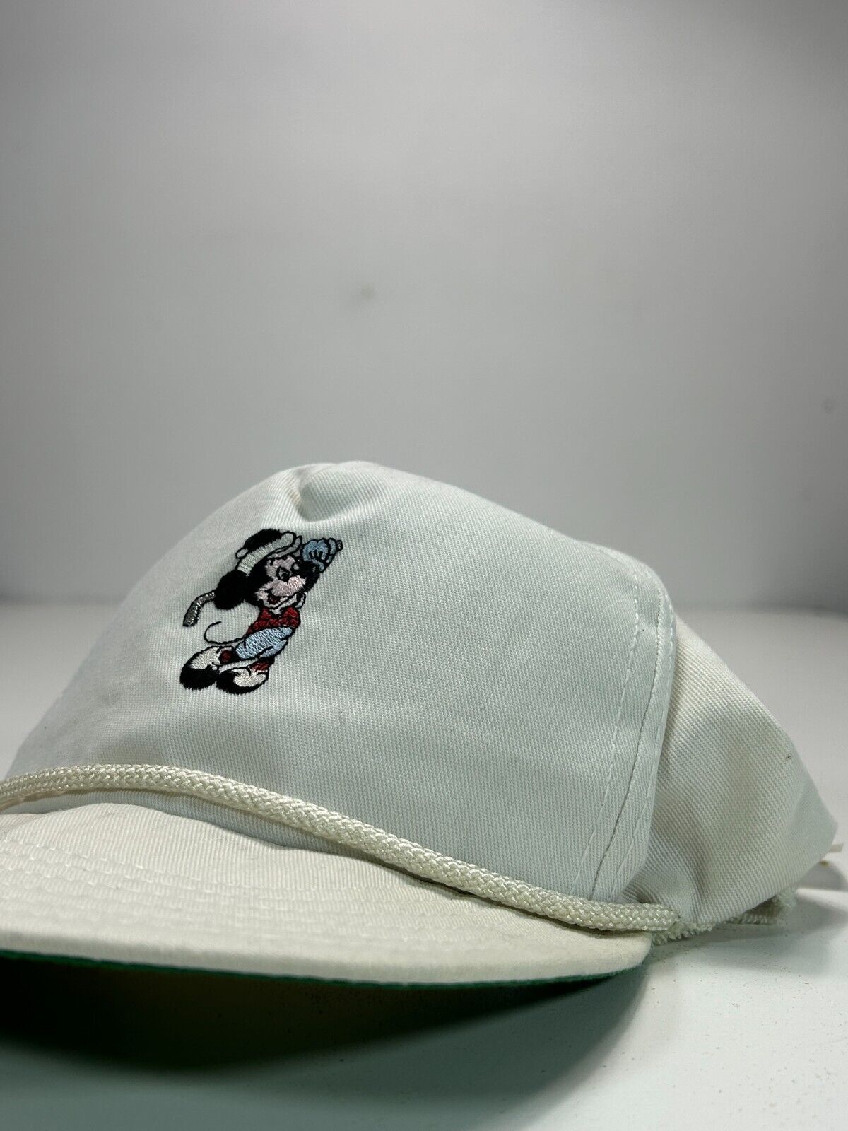 Vintage 90s Disney Mickey Mouse Golf Embroidered Character Strapback Hat OSFA