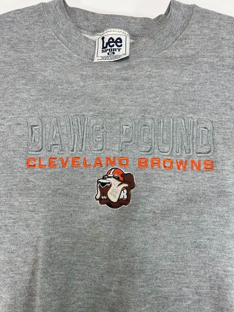 Vintage Cleveland Browns NFL Dawg Pound Embroidered Graphic Sweatshirt Size XL