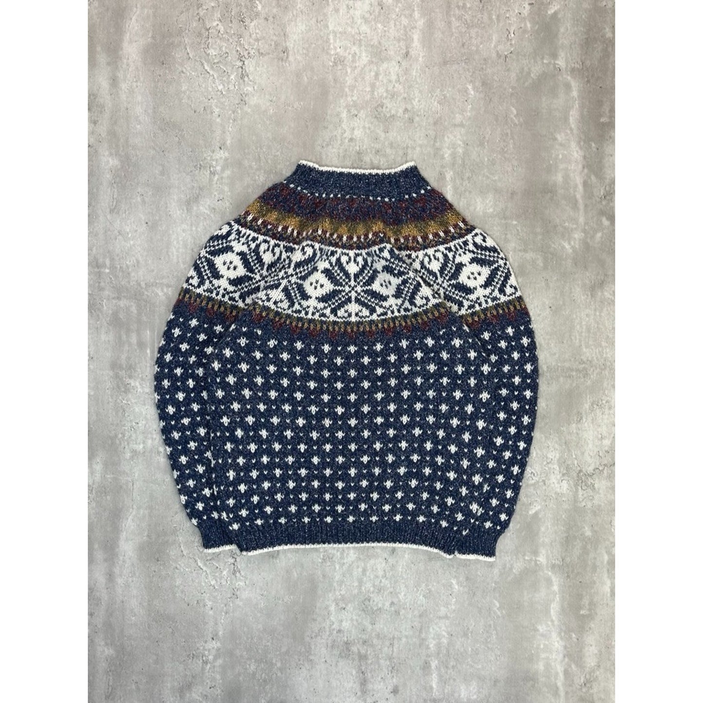 Vintage 80s/90s Abstract Striped Knit Grandma Sweater Size Medium