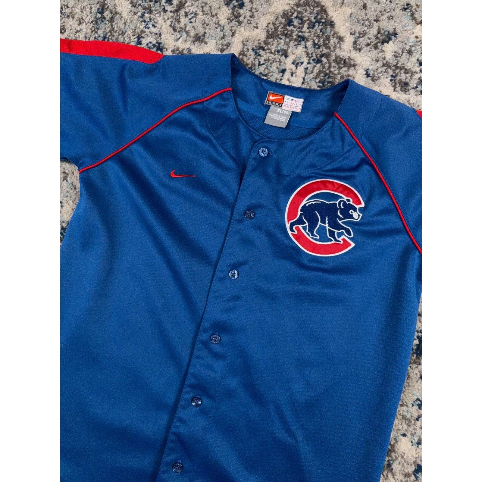 Vintage Chicago Cubs MLB Nike Embroidered Logo Baseball Jersey Size XL YOUTH