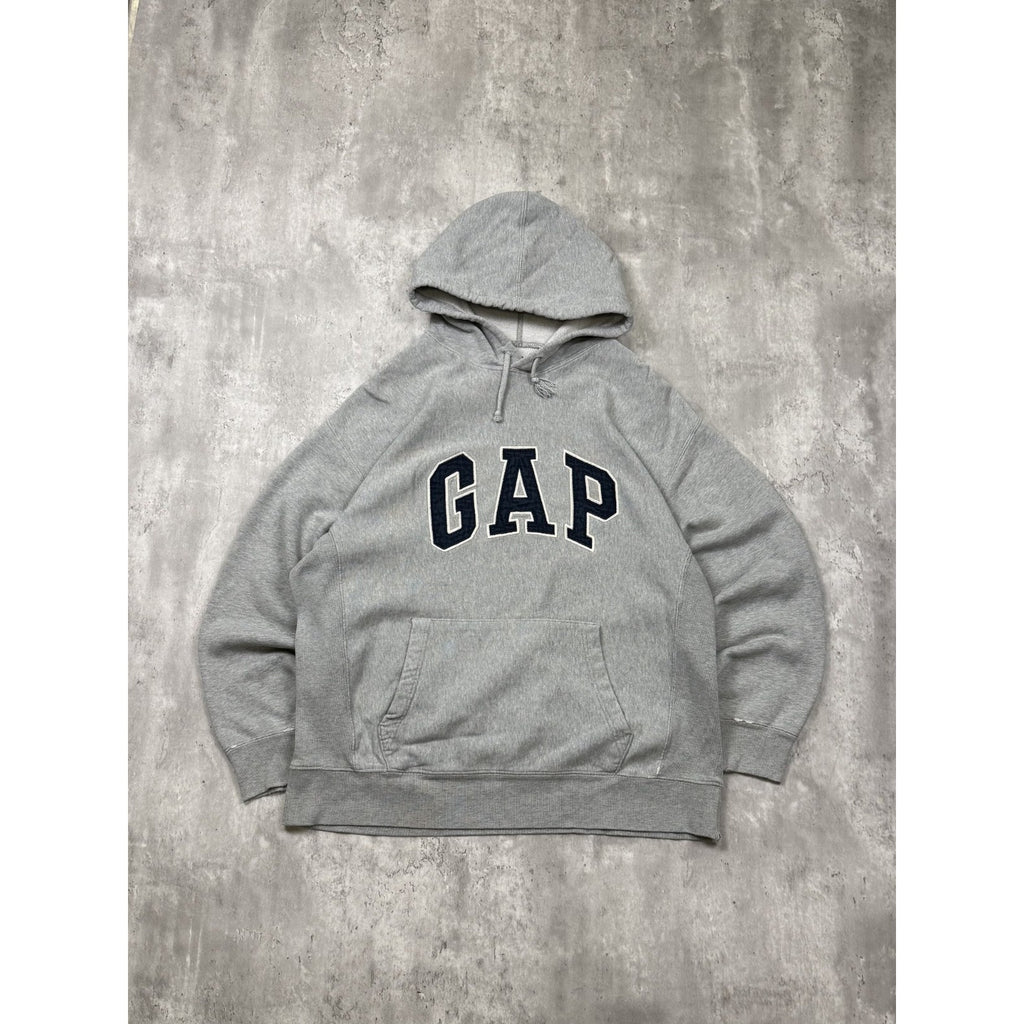 Vintage Gap Embroidered Arc Spellout Hooded Pullover Sweatshirt Size Medium