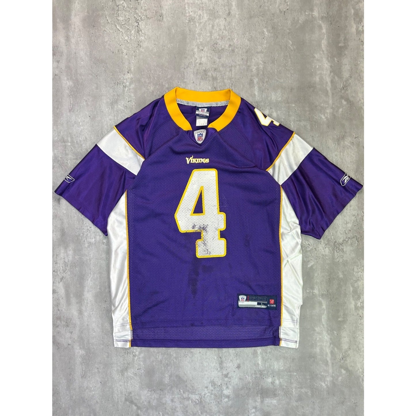 Brett Favre #4 Minnesota Vikings NFL Reebok Football Jersey Size Large