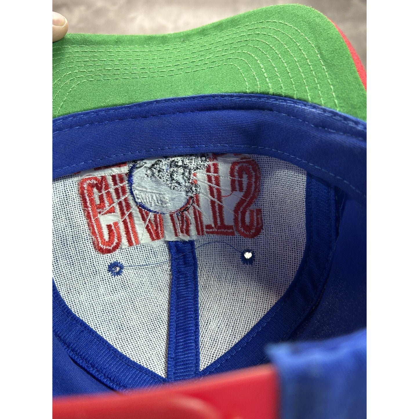 Vintage 90s New York Giants NFL Embroidered Spell Out Football Snapback Hat OSFA