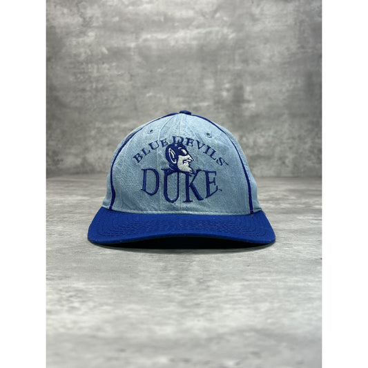 Vintage 90s Duke Blue Devils NCAA Embroidered Logo Snapback Hat OSFA Blue