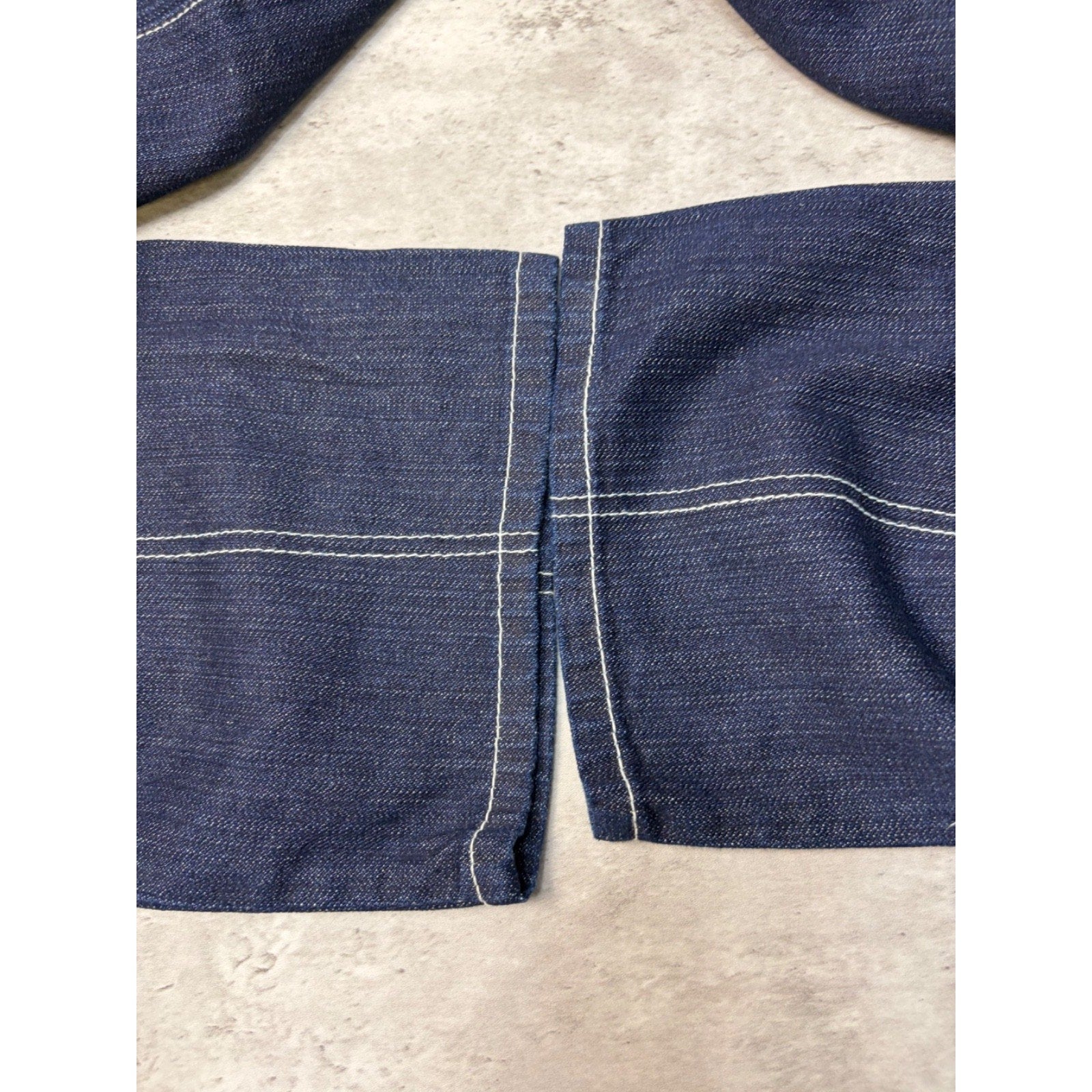 Vintage Y2K Womens Kani Contrast Stitched Spellout Dark Wash Denim Pants