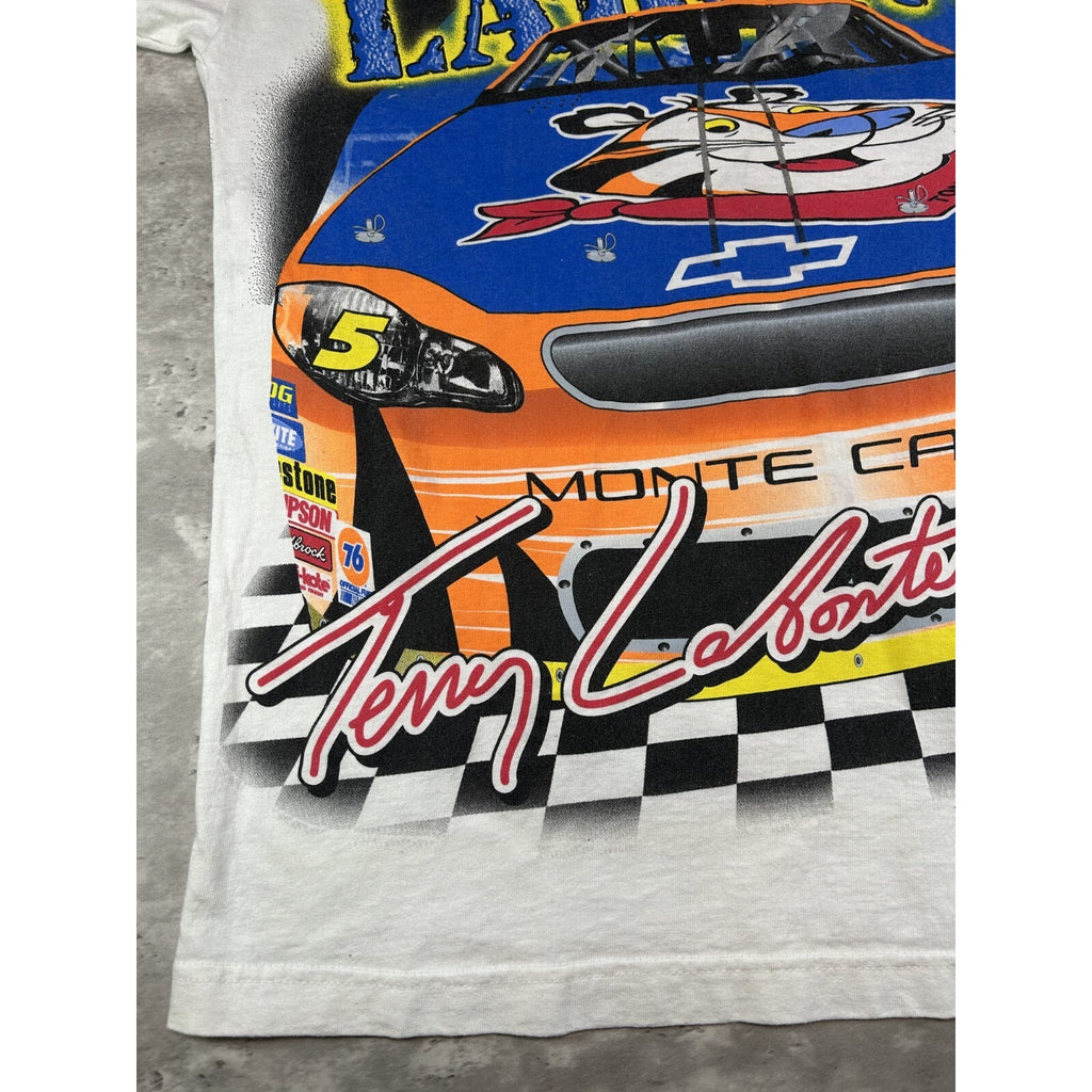 Vintage 2001 Terry Labonte #5 Kellogs Racing Nascar All Over Print T-Shirt Sz M
