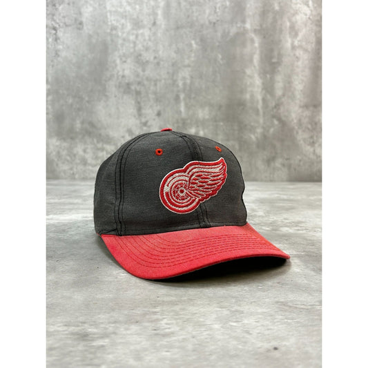 Vintage 90s Detroit Red Wings MLB Embroidered Logo Hockey Snapback Hat OSFA