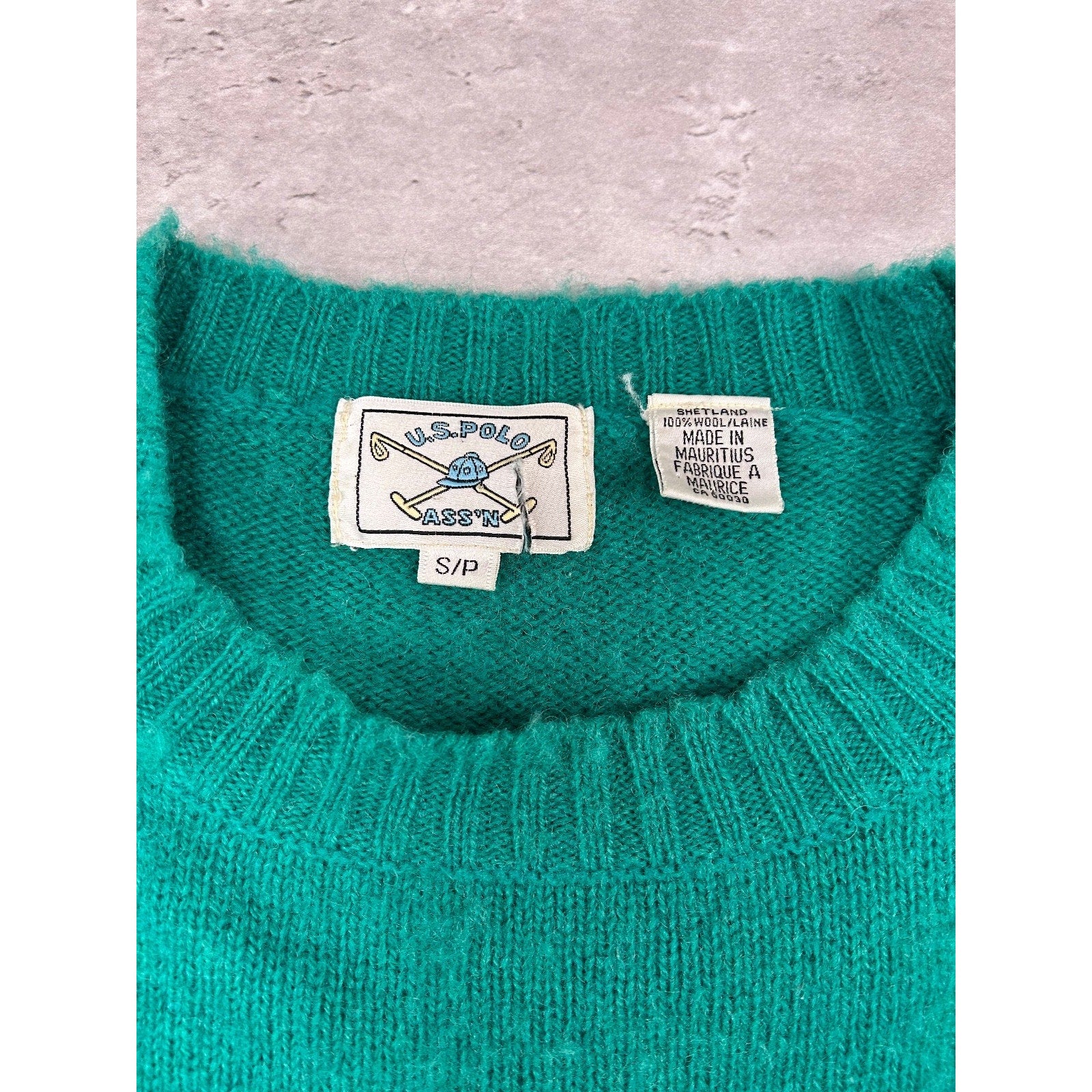 Vintage 90s U.S. Polo Assn. Embroidered Crest Pullover Knit Sweater Size Small