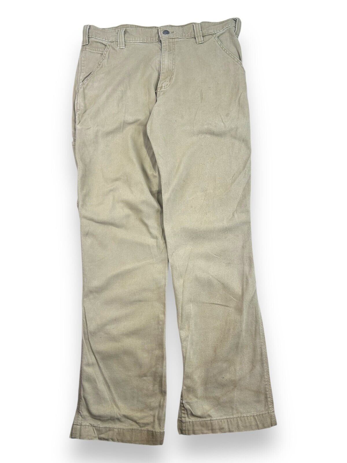 Carhartt Relaxed Fit Canvas Workwear Five Pocket Pants Size 34 Beige