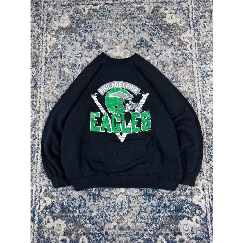 Vintage 80s/90s Philadelphia Eagles NFL Helmet Graphic Sweatshirt Size XL