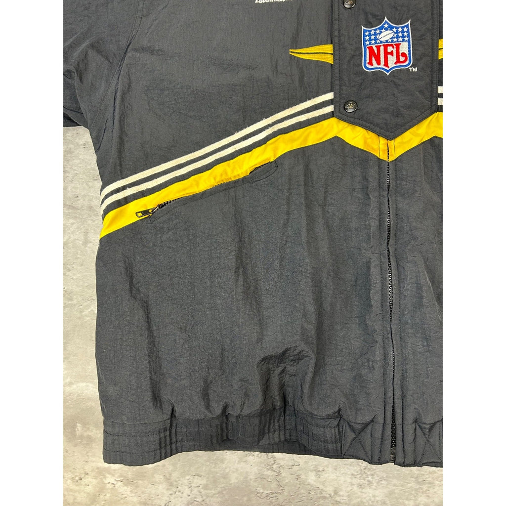 Vintage 90s Pittsbrugh Steelers NFL Embroidered Insulated Jacket Size XL
