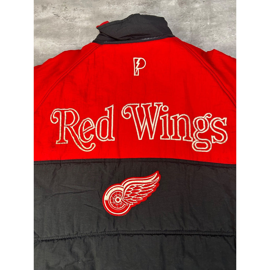 Vintage 90s Detroit Red Wings NHL Insulated Full Zip Hockey Jacket Size XL