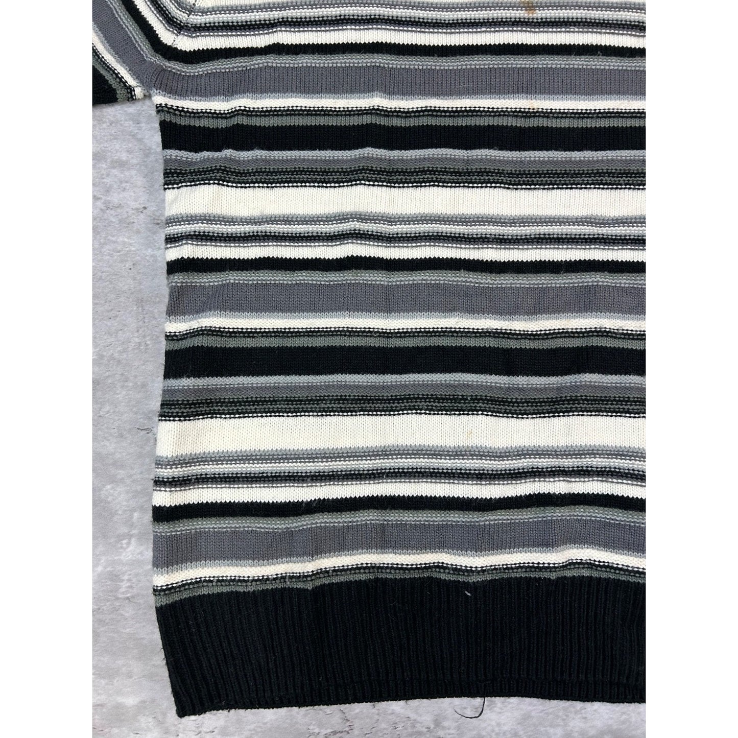Vintage 90s 212 NYC Striped Pullover Ribbed Knit Sweater Size XL