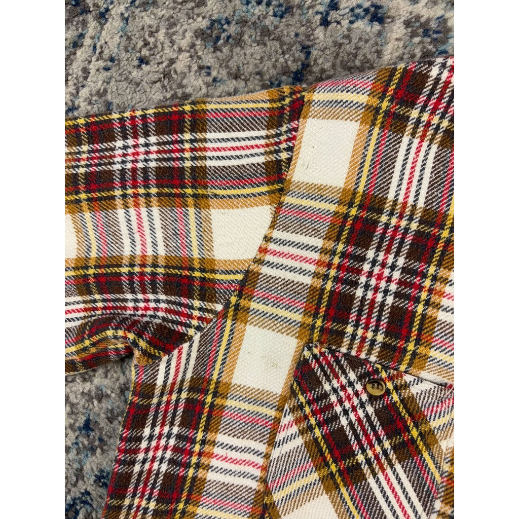 Vintage 90s Outdoor Exchange Plaid Long Sleeve Flannel Button Up Shirt Sz Large