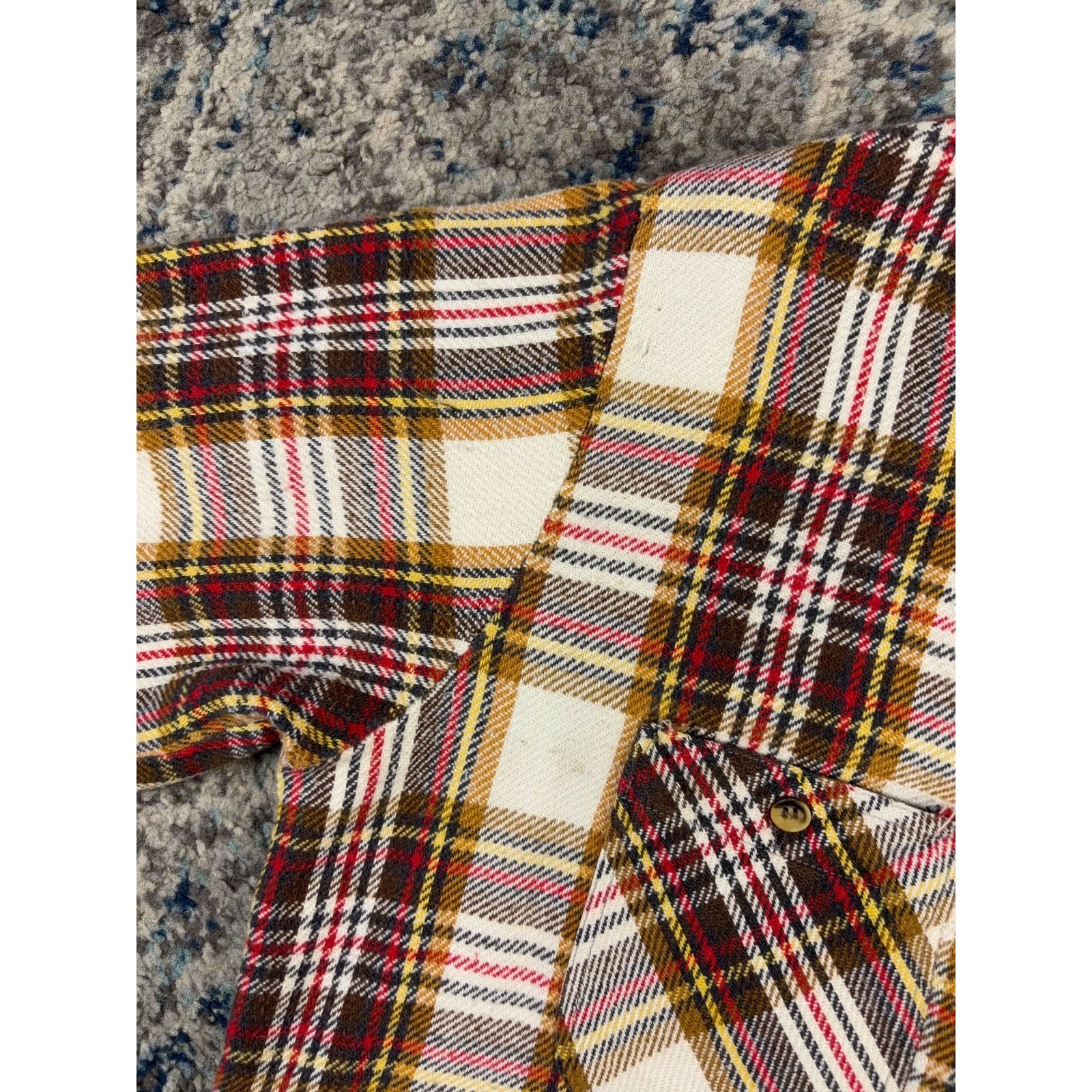 Vintage 90s Outdoor Exchange Plaid Long Sleeve Flannel Button Up Shirt Sz Large
