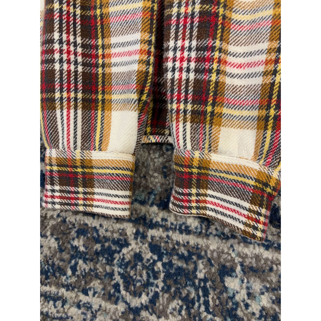 Vintage 90s Outdoor Exchange Plaid Long Sleeve Flannel Button Up Shirt Sz Large