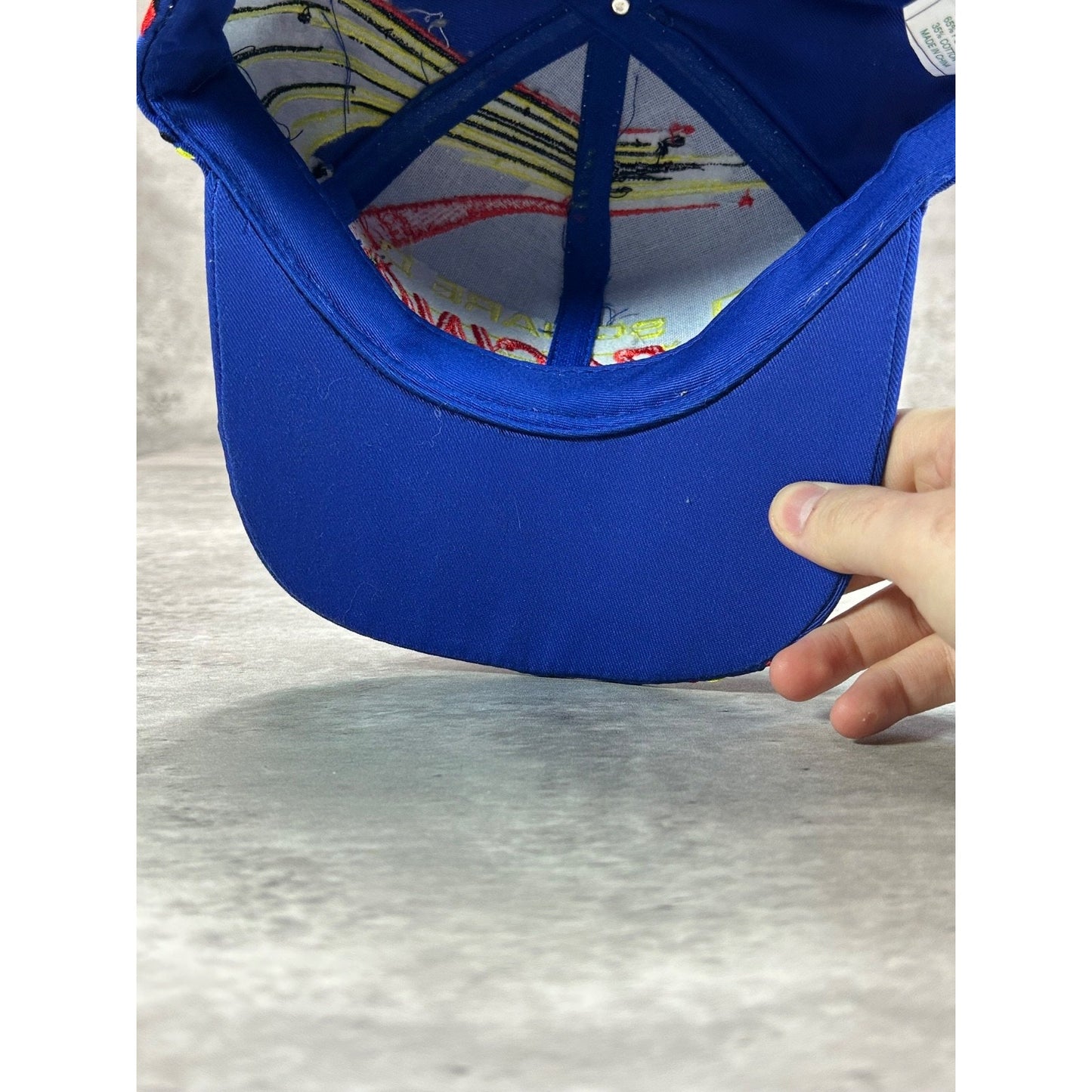 Vintage Square D Racing Embroidered Spellout Logo Snapback Hat OSFA