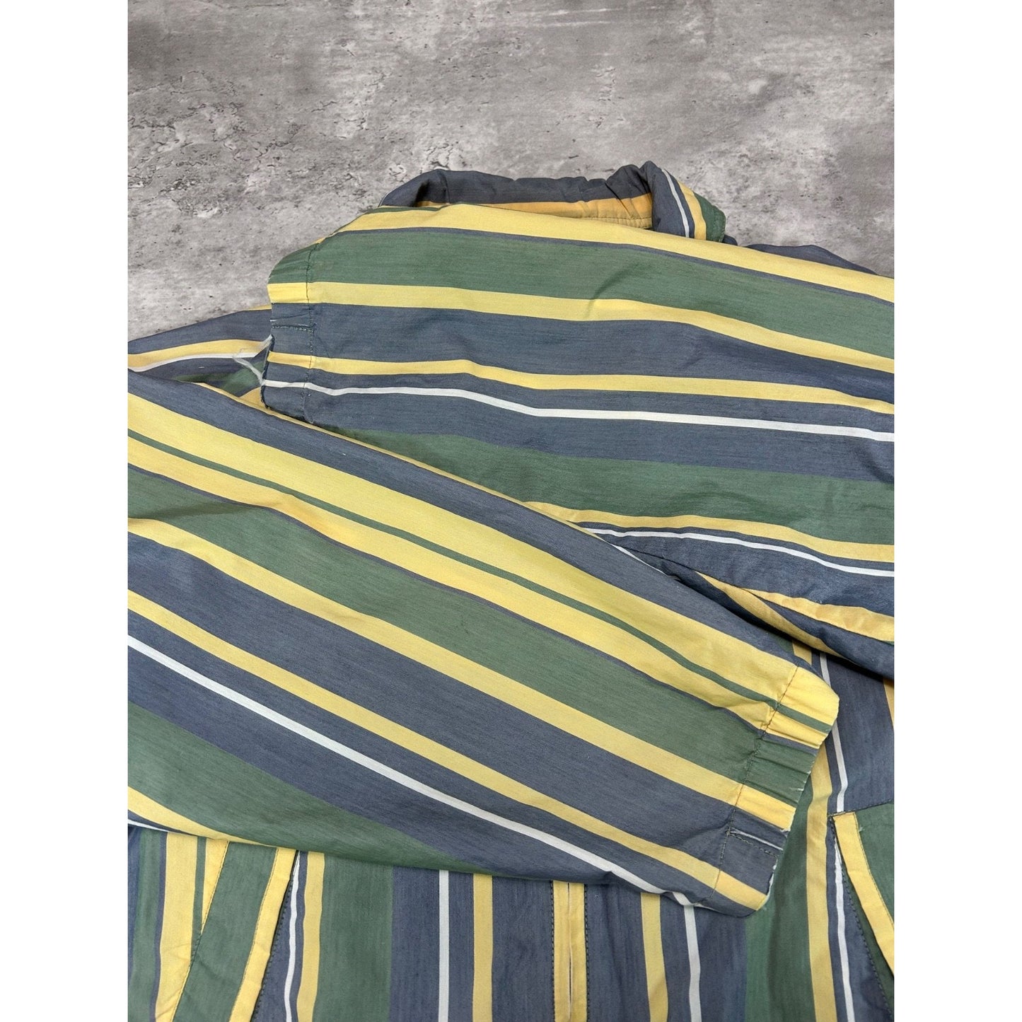 Vintage Nautica Embroidered Logo Striped Harrington Jacket Size Medium