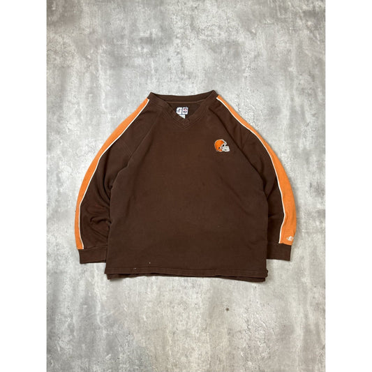 Vintage 90s Cleveland Browns NFL Embroidered Logo Football Sweatshirt Size XL