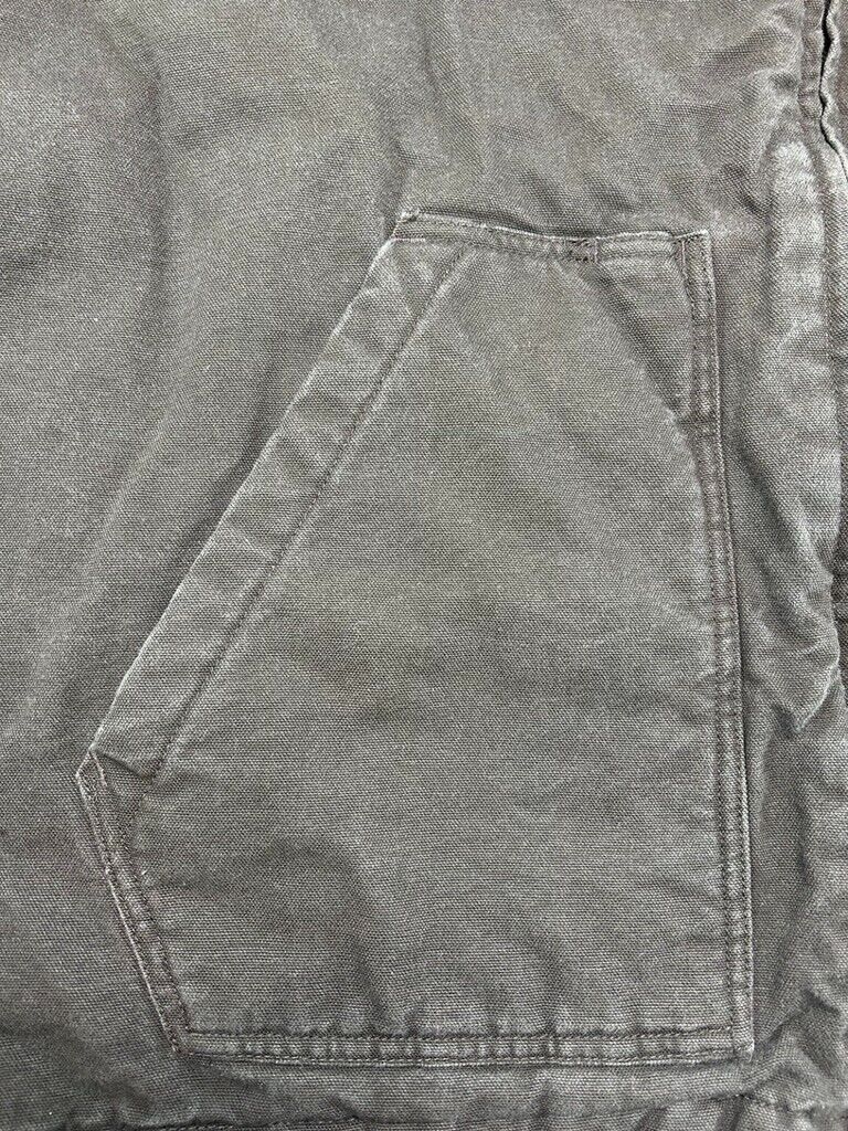 Carhartt Fleece Lined Canvas Work Wear Full Zip Arctic Jacket Size 2XL Brown