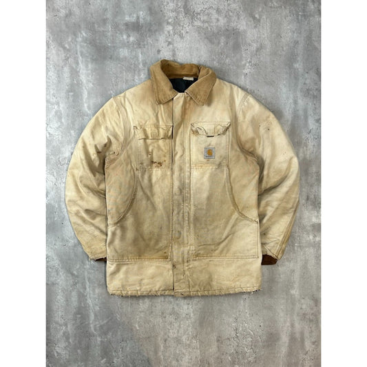 Vintage Carhartt Insulated Canvas Workwear Full Zip Arctic Jacket Size Large
