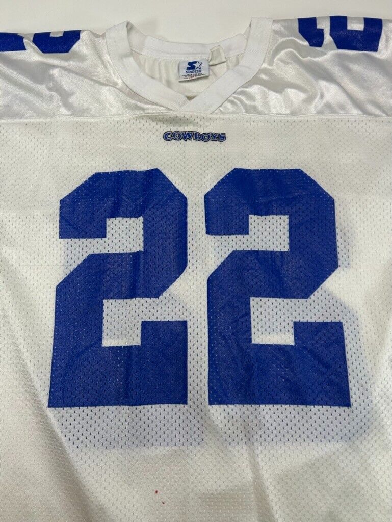 Vintage 1995 Emmitt Smith #22 Dallas Cowboys NFL Starter Football Jersey Sz 48