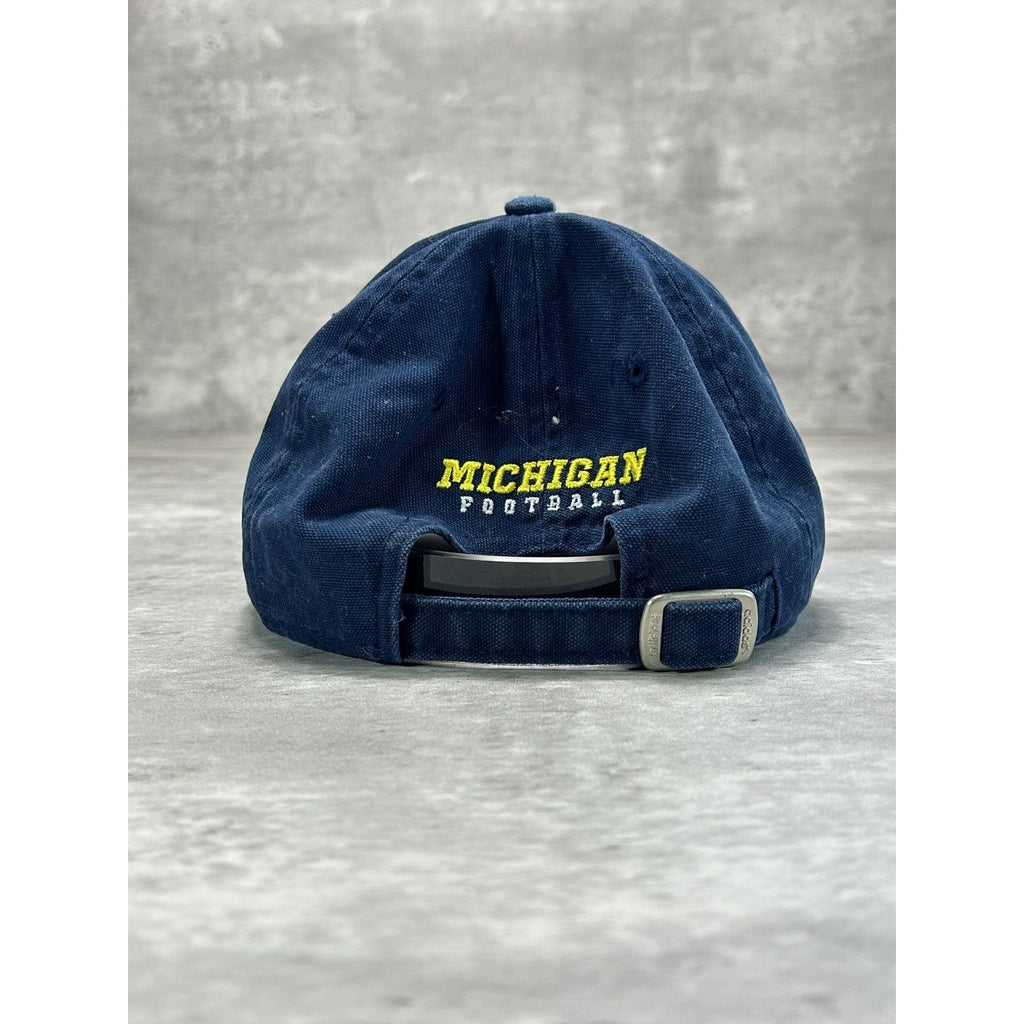 Vintage Michigan Wolverines NCAA Adidas Embroidered Logo Strapback Hat OSFA
