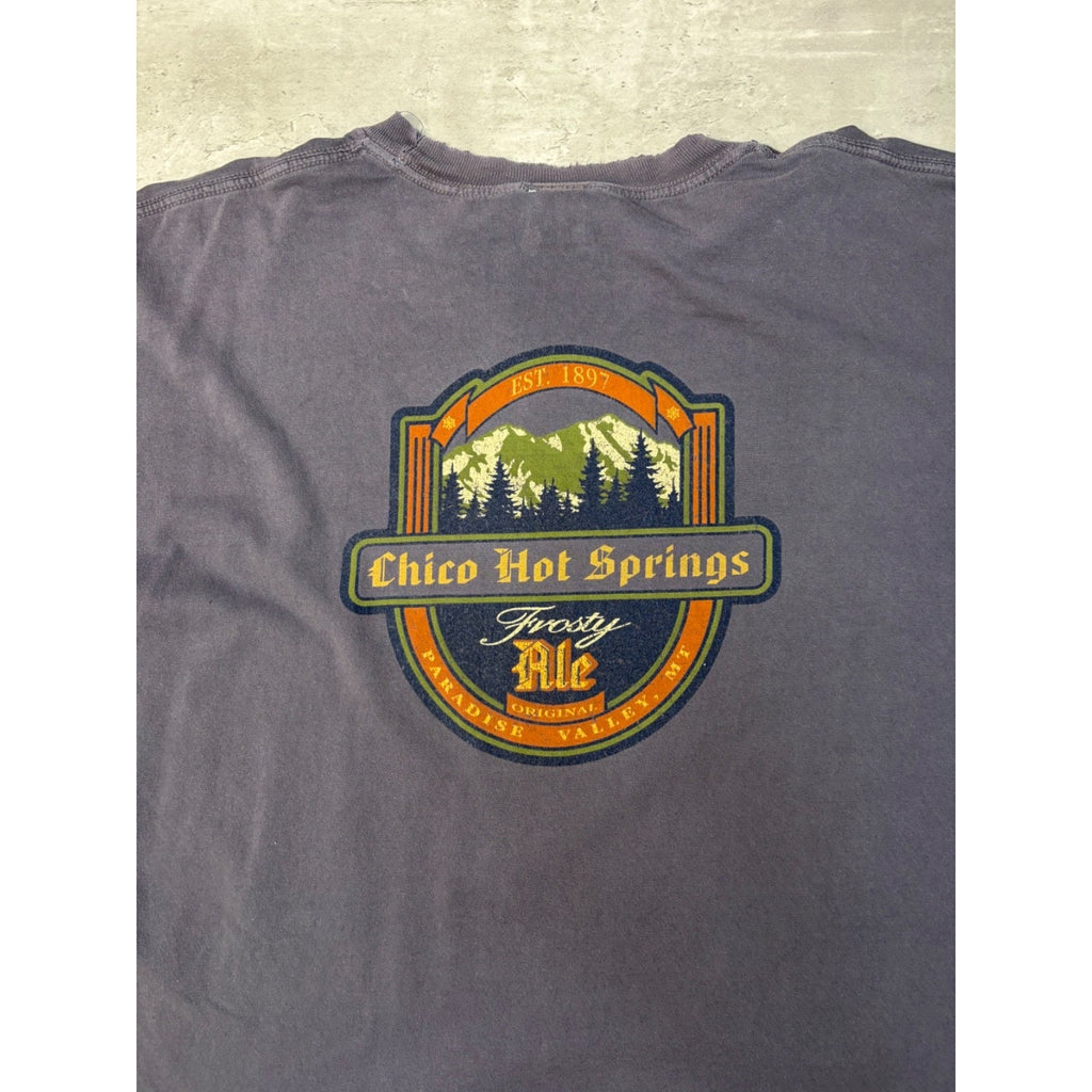 Vintage Chico Hot Springs Destination Graphic Long Sleeve T-Shirt Size XL