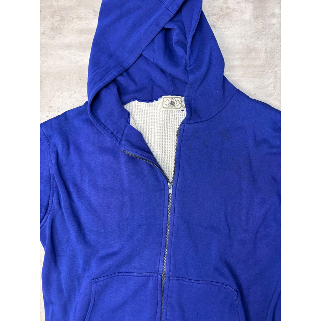 VTG 80s Grand Banks Outfitters Thermal Lined Full Zip Hooded Sweatshirt Size 2XL