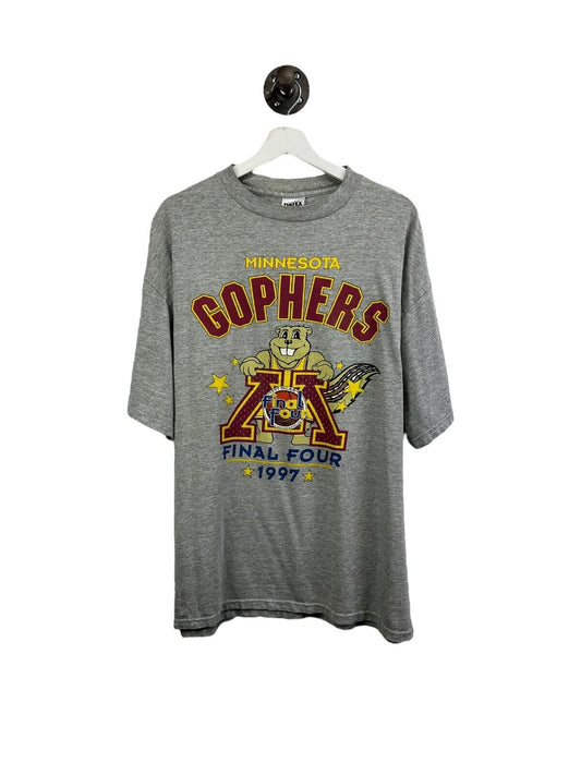 Vintage 1997 Minnesota Golden Gophers NCAA Final Four Graphic T-Shirt Size 2XL