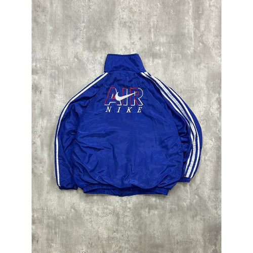 90s Nike Embroidered Swoosh Spellout Full Zip Windbreaker Jacket Size Large