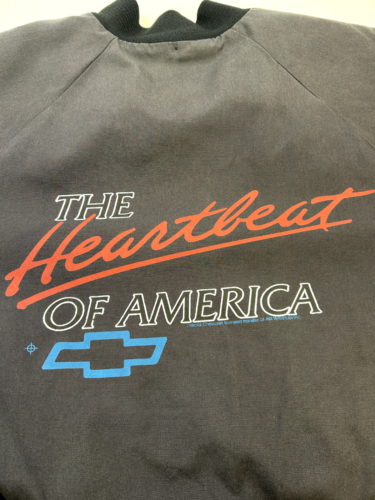 Vintage 1990 Heartbeat Of America Chevrolet Insulated Bomber Jacket Size XL