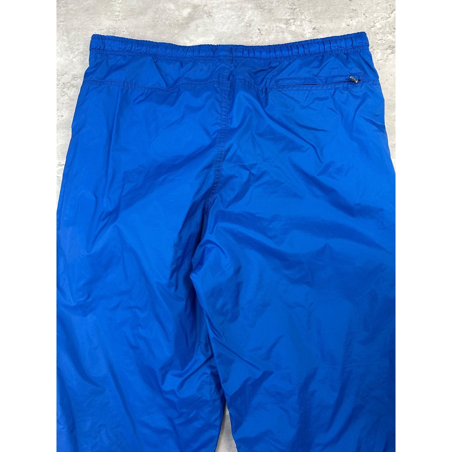 Vintage 2000s Nike Embroidered Swoosh Nylon Track Pants Size Small Blue