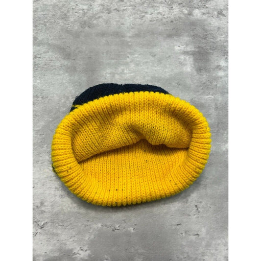 Vintage 90s Michigan Wolverines NCAA Collegiate Spell Out Beanie Hat OSFA